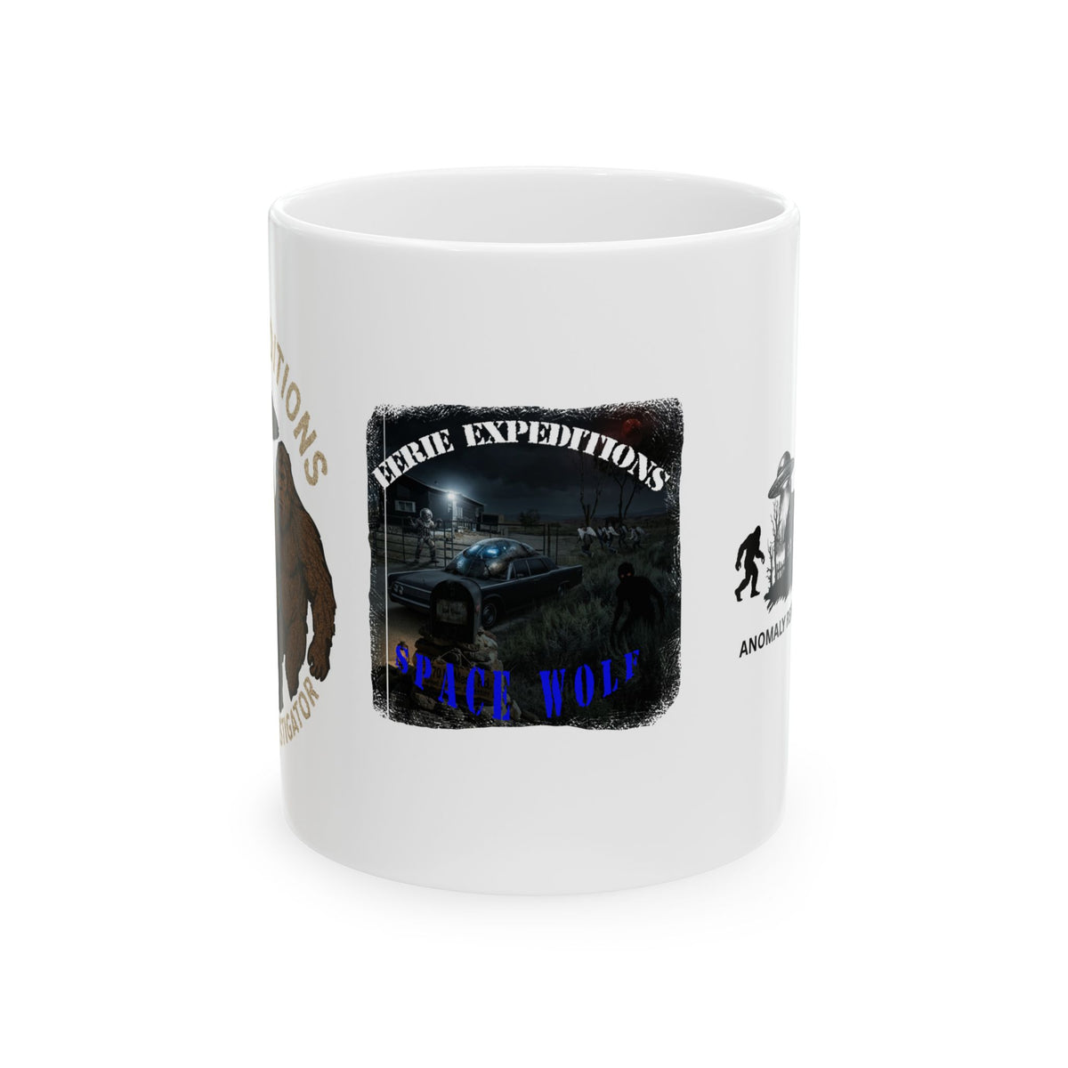 Paranormal Expedition Ceramic Mug — Eerie Expeditions "Blue Wolf" & ARC Logos (11oz, 15oz)