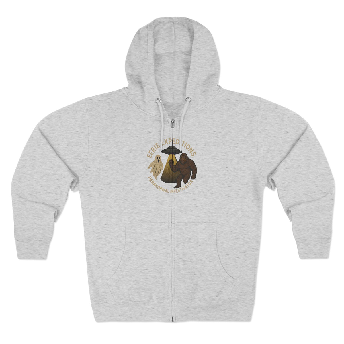 Clown Motel Zip Hoodie — Retro RV Road Trip Graphic Zip-Up