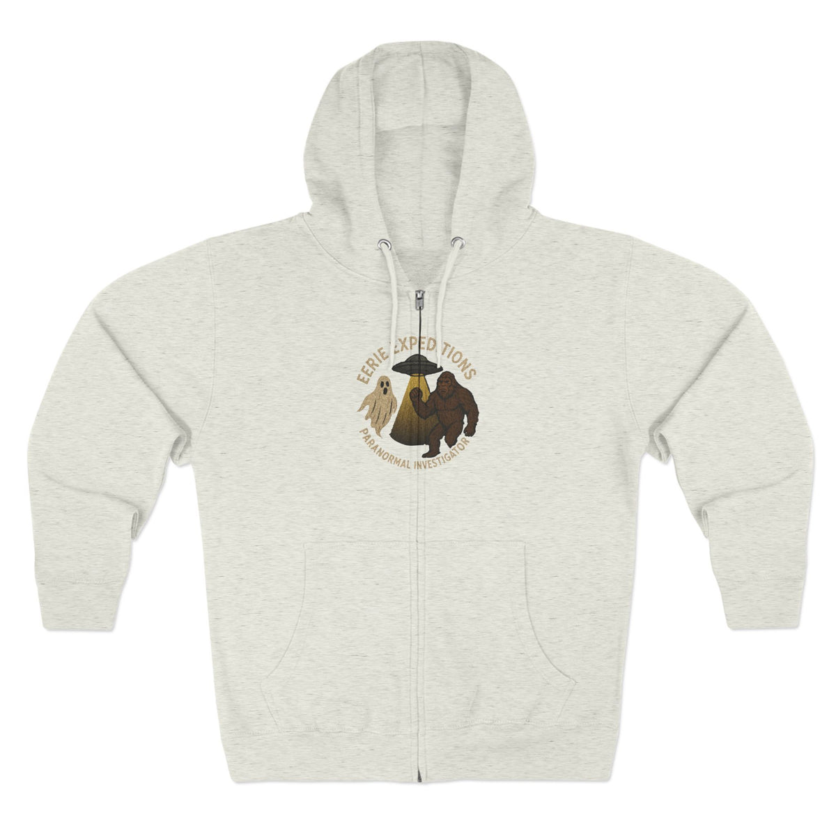 Clown Motel Zip Hoodie — Retro RV Road Trip Graphic Zip-Up